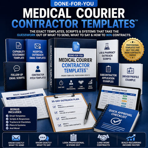 Done-For-You Medical Courier Templates
